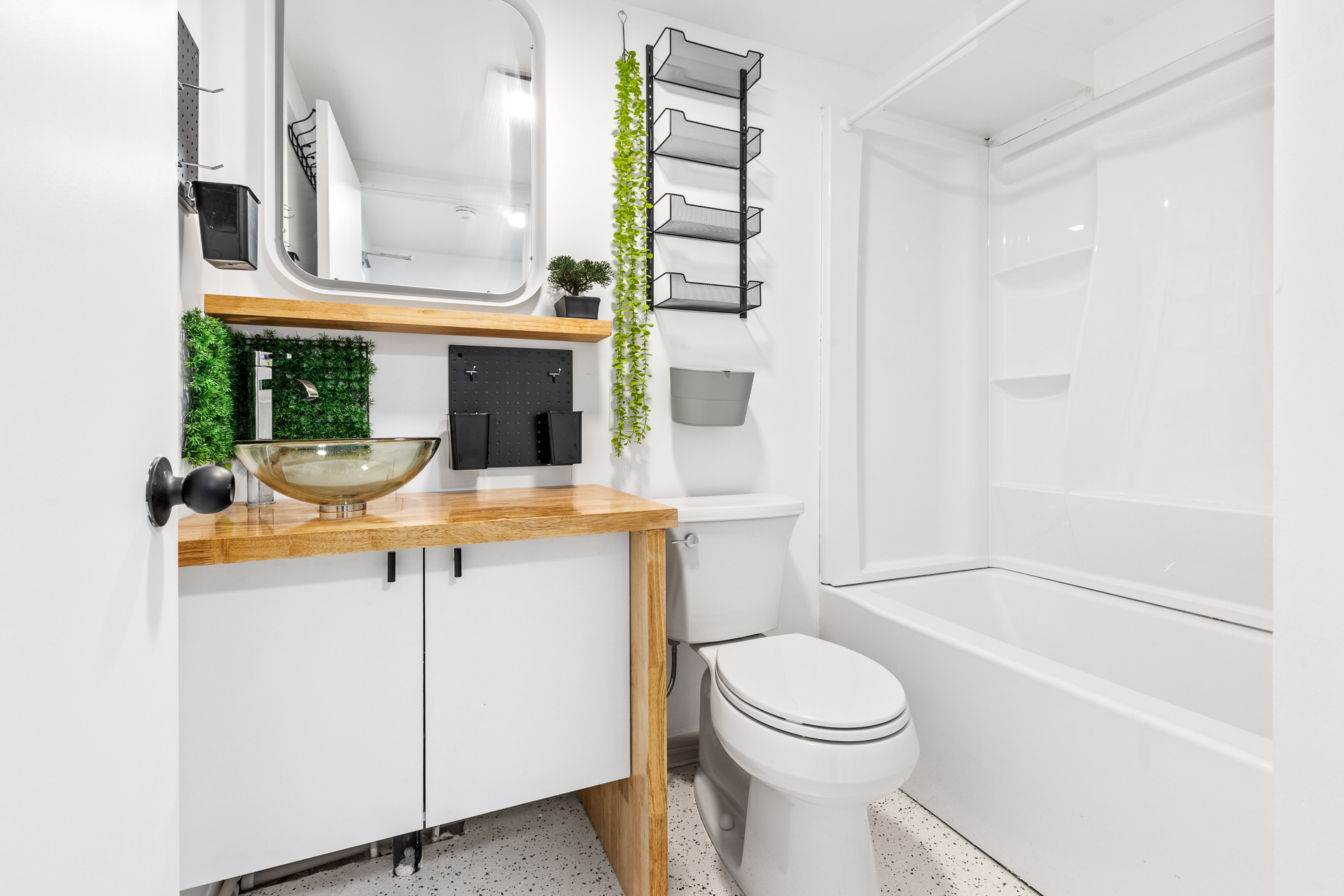 Unit 09 bathroom vanity and storage detail
